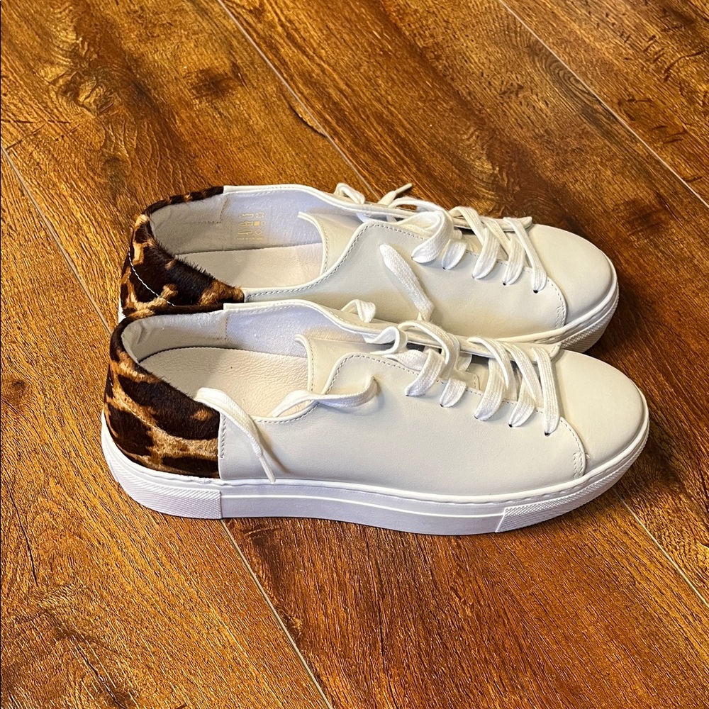 White leather able sneakers size 10